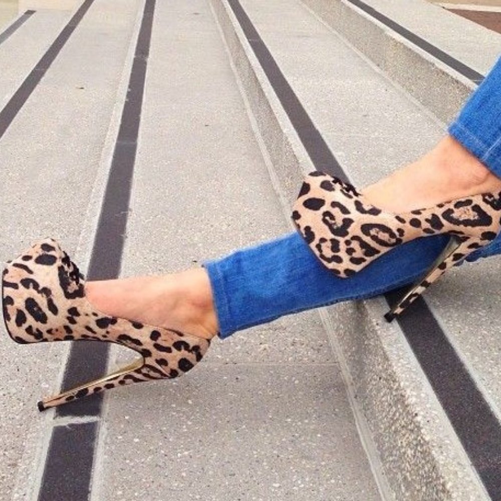 New Leopard Platform Heels Luichiny Main event 7.5